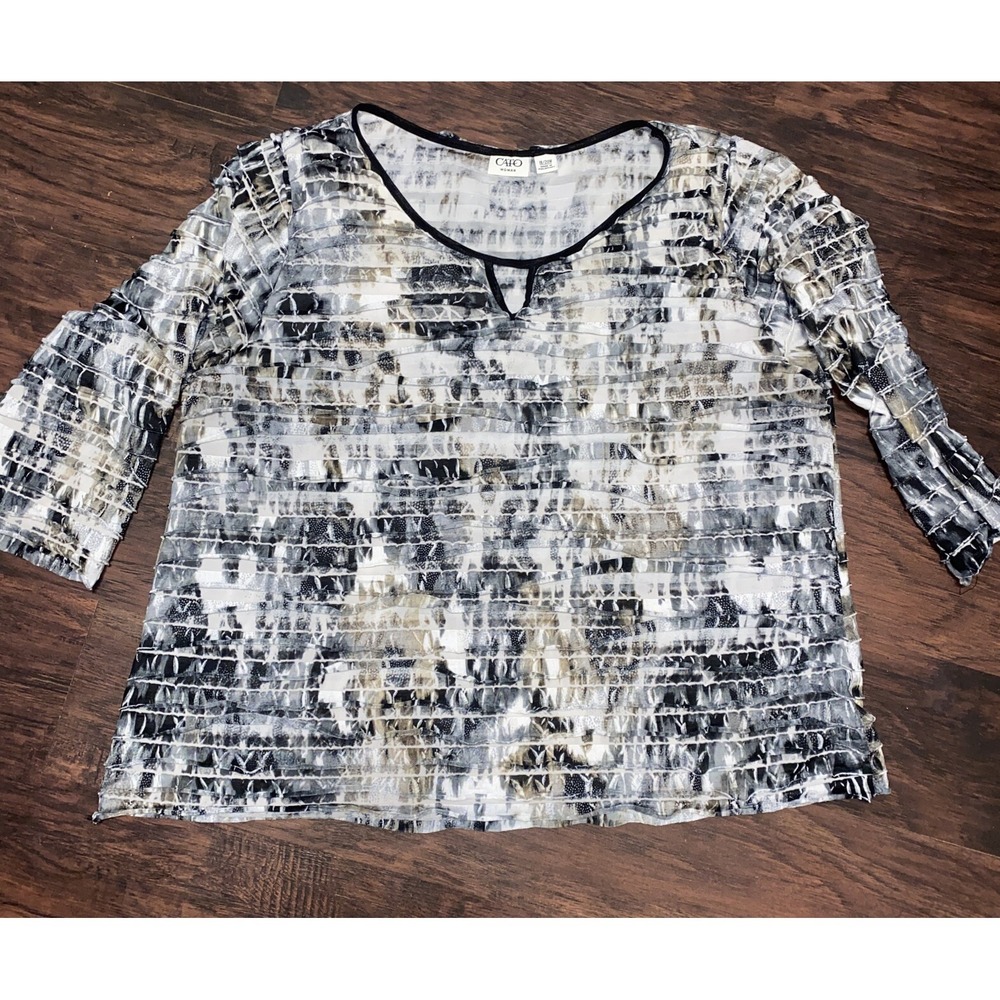 Women's multi-color layered ruffle blouse size 18/20W by Cato